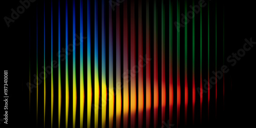 abstract patterns Light and shadow background. Futuristic glass texture, fractal ripple pattern, riddle glass effect across neon gradient