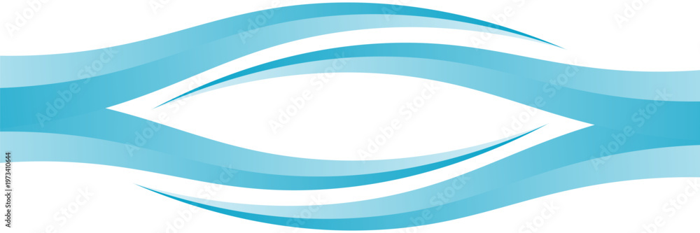 Obraz premium Blue and white business wave banner background. vector