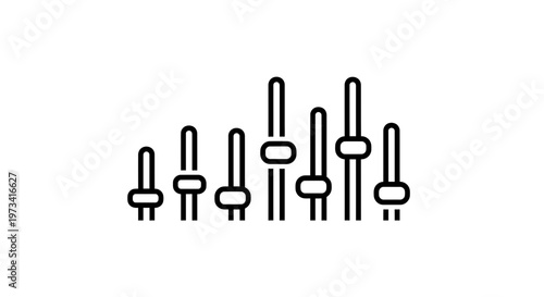 Sound Mixer Faders - Audio Control Sliders Icon