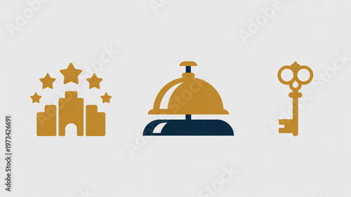 Hotel Service Icons Set For Hospitality Concepts