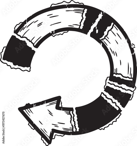 A broken life buoy symbolizing emergency preparedness and the importance of safety measures in critical situations