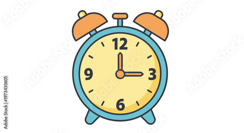 Vintage Style Blue Alarm Clock.