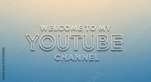 A colorful gradient background with a welcome message to a YouTube channel