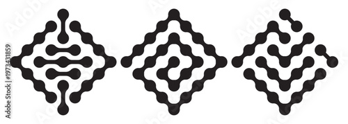 Set of abstract metaball shapes on white background. EPS 10.