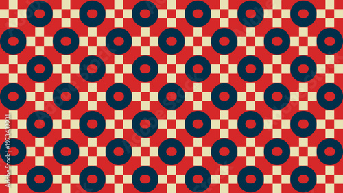 Geometric Pattern: An eye-catching pattern with circles, squares, and bold colors creates a visually stimulating design that embodies modern aesthetic.