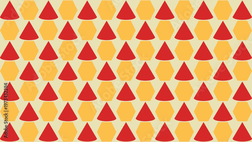 Geometric Pattern: A visually striking pattern composed of repeating geometric shapes in vibrant colors, perfect for adding a touch of modern flair to any design.