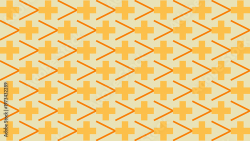 Geometric Abstraction: A visually captivating pattern of crosses and arrows in harmonious colors, designed to intrigue and inspire.