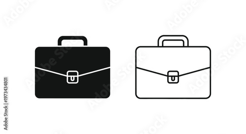 briefcase icon set Vector