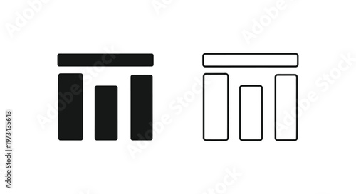 Column capital designs, ancient greek architecture elements Vector