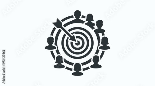 Aiming for Success: An abstract illustration depicts the concept of strategic focus, with a dart hitting the bullseye, representing precise targeting.