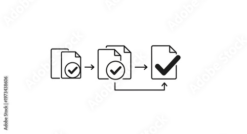 Free Download Document Workflow Process with Checkmarks and Arrows - GFXLoad