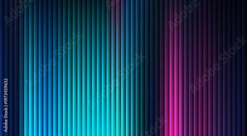 Schilderij op canvas Abstract vertical lines with blue and pink gradients creating a futuristic and m