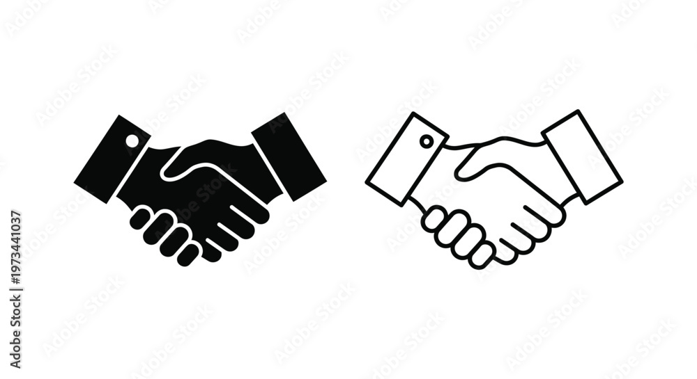 Fototapeta premium Business Partnership Handshake Deal Vector