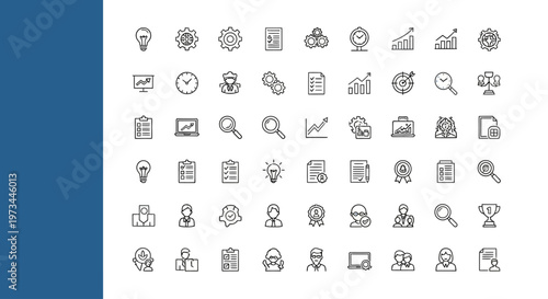 A Collection of Graphic Symbols for Marketing and Strategy in a Professional Environment