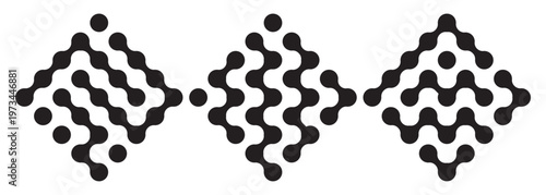 Set of black metaballs isolated on a white background. Modern contemporary geometric shapes and elements. Metaball pattern. Liquid drops or morph shapes background. EPS 10,.