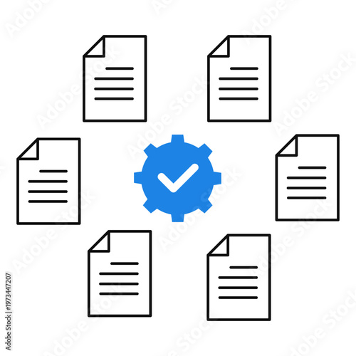 Framework implementation Icon. Structure, Setup, System Symbol. Illustration for Implementation Concept.