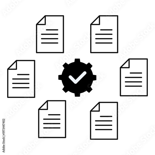 Framework implementation Icon. Structure, Setup, System Symbol. Illustration for Implementation Concept.