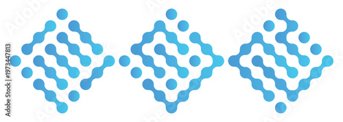 Blue Abstract metaball vector icon. Connected dots. Technology. Growth abstract background with integrated metaball, connected icons for digital, internet, network, connect, communicate, social media.