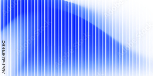 Abstract vertical blue light bar pattern background with glowing cyan center, creating a vibrant digital sound wave or equalizer effect, isolated on