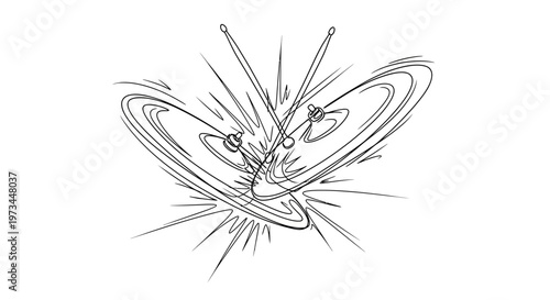 Cartoon Angry Face With Explosion.