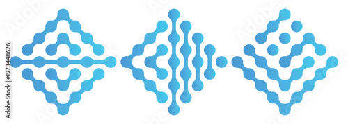 Metaball dot icons. Connected circle shape signs. Simple abstract patterns. Integration symbols. Point movement. Morphing blobs. Metaballs transition. Logo, sticker templates. Web design elements.