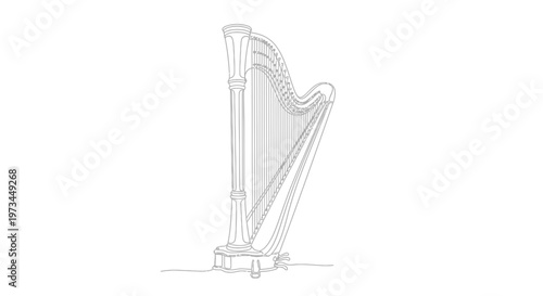 Harp Musical Instrument Stringed Design.
