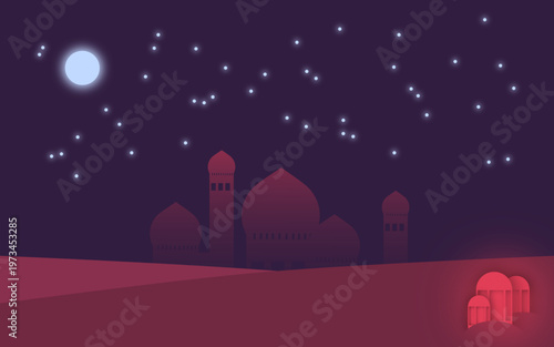 Premium Eid Mubarak Background Template
