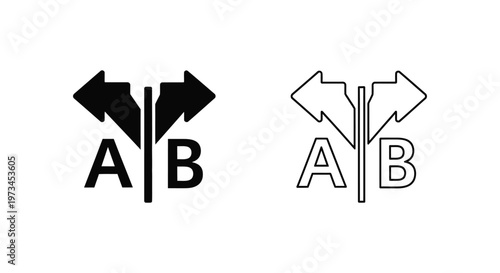 directional arrows A B choice Vector
