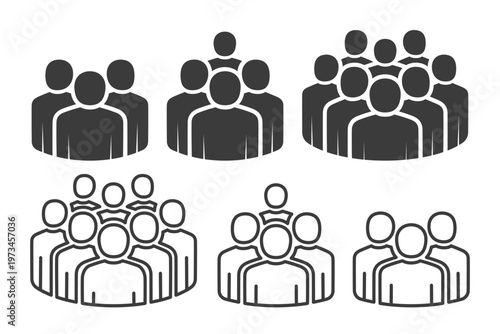 Team of business people, office workers. Group of people standing together.