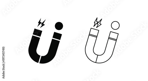 magnets attract and repel each other Vector