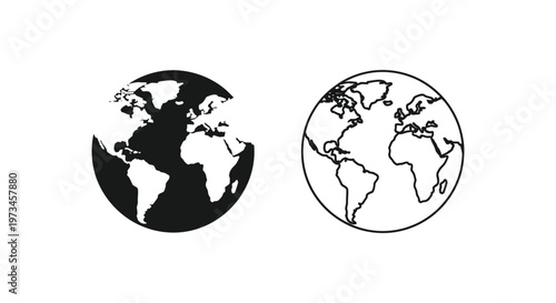 Earth Globe World Map Illustration Vector