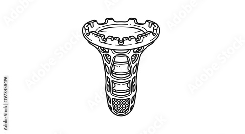 3D Rendered Castle Turret Design, Architectural Element, Fantasy Architecture