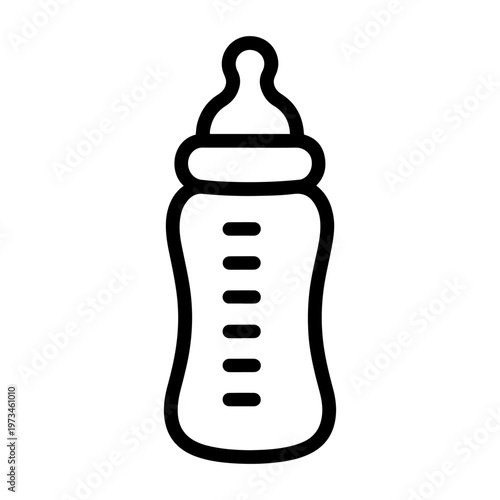 baby milk bottle icon simple feeding symbol