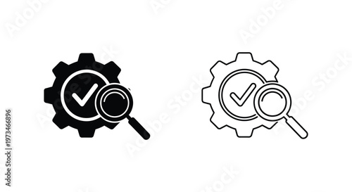 Quality Control Check Vector Icons Vector