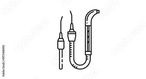 Dental Endodontic Irrigation Syringe and Needle Icon