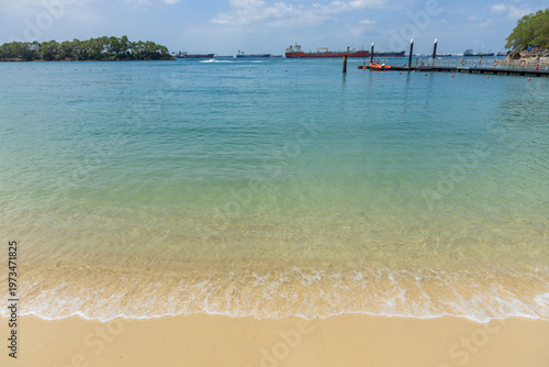 Views of Siloso beach Singapore 