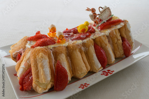 Joli gâteau Carlotte aux Fraises