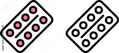 Medical Blister Pack Pills Medication Icon