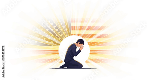 Meditating woman, yoga pose, zen illustration, mindfulness vector