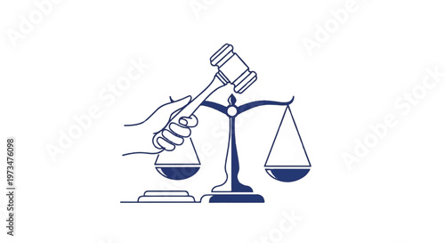 law, justice, scales, gavel, legal, icon, vector, blue