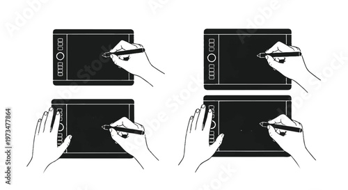 Hands assembling electronic device modules.