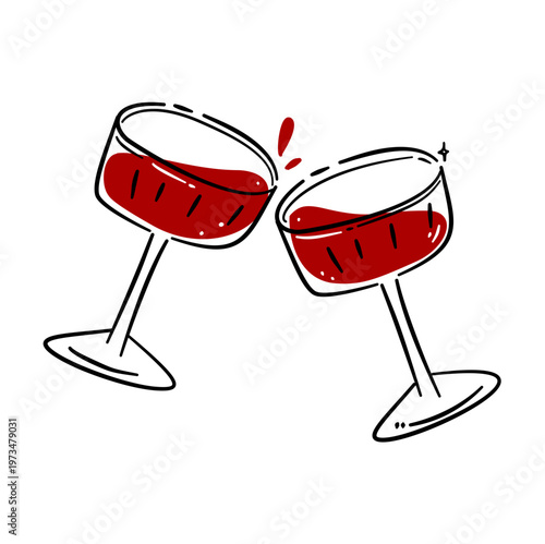 wine glass with red wine