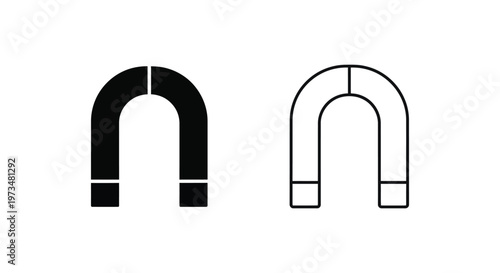 Horseshoe Magnets with Different Styles Vector