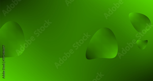 Fluid Shapes on Abstract background with Emerald Colors