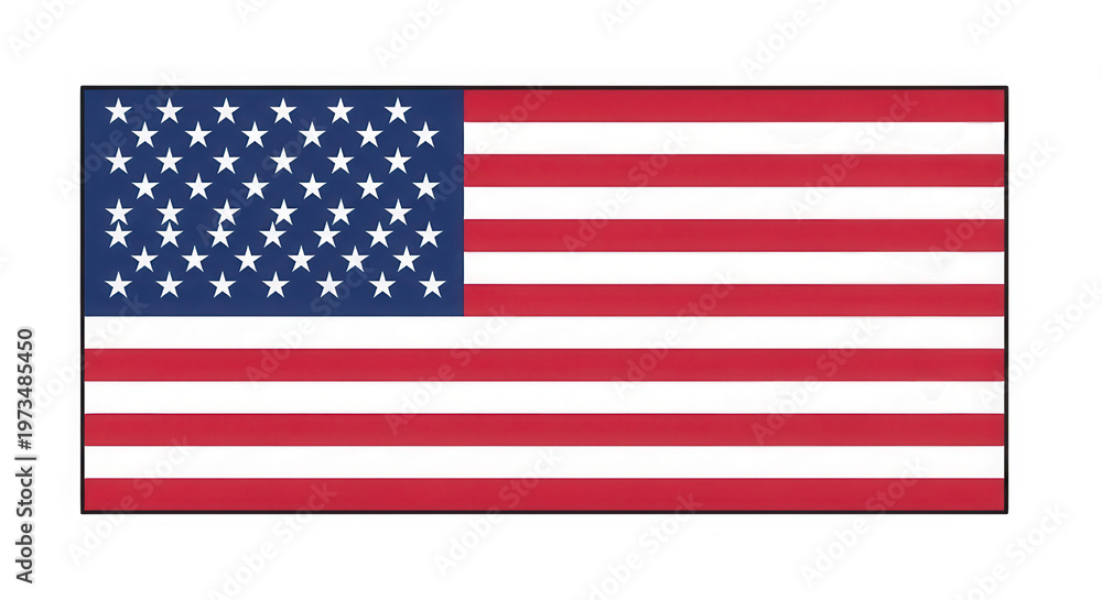 Obraz premium Distressed american flag with smudges isolated on transparent background