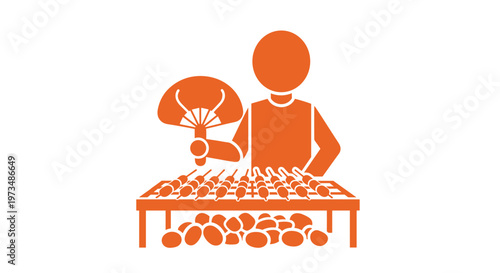 Person sorting many oranges.