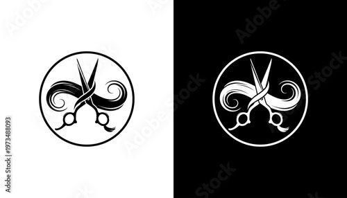 Scissors Haircutting Barber Shop Symbol.