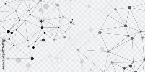 abstract network mesh with nodes and connecting lines