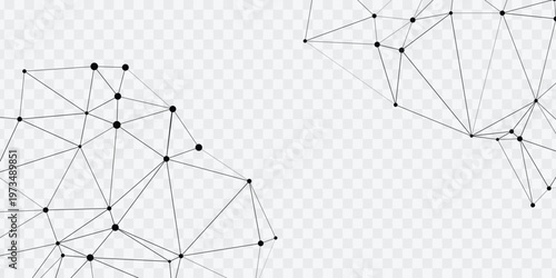 abstract network mesh with nodes and connecting lines