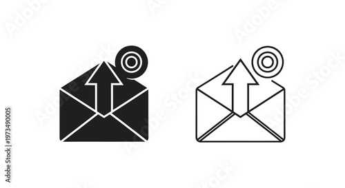 Email Notification Icons Vector